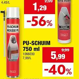 Hubo PU-SCHUIM 750 ml aanbieding
