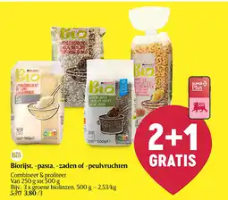 Delhaize Biorijst, -pasta, -zaden of -peulvruchten aanbieding