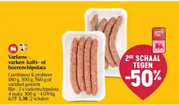 Delhaize Varkens-, varken-kalfs- of boerenchipolata aanbieding