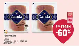 Delhaize Rauwe ham aanbieding
