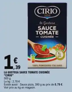 E.Leclerc La gustosa sauce tomate cuisinée cirio aanbieding