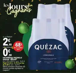 E.Leclerc Eau minérale naturelle gazeuse quezac aanbieding