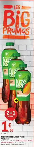 E.Leclerc Thé noir glacé saveur pêche fuzetea aanbieding
