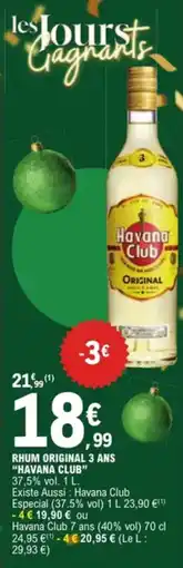 E.Leclerc Rhum original 3 ans havana club aanbieding