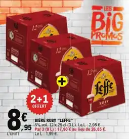 E.Leclerc Bière ruby leffe aanbieding