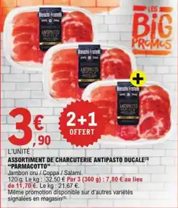E.Leclerc Assortiment de charcuterie antipasto ducale parmacotto aanbieding