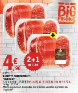 E.Leclerc Assiette charcuterie negroni aanbieding