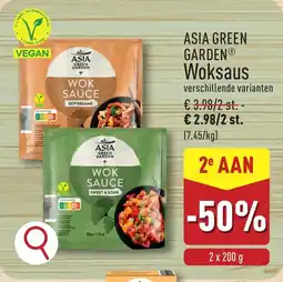 ALDI Asia green garden woksaus aanbieding