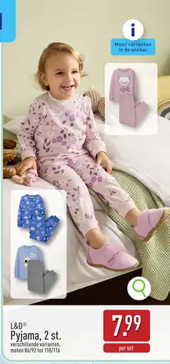 ALDI L&D Pyjama aanbieding