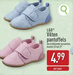 ALDI L&D Vilten pantoffels aanbieding