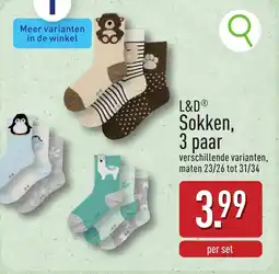 ALDI L&D Sokken aanbieding