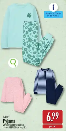 ALDI L&D Pyjama aanbieding