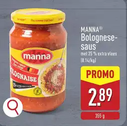 ALDI Manna bolognese saus aanbieding