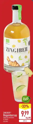 ALDI Zingiber biogembersap aanbieding