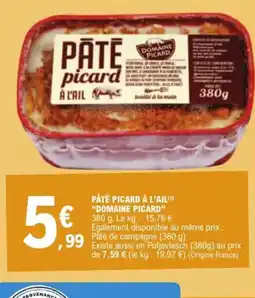 E.Leclerc Pâté picard à l'ail domaine picard aanbieding