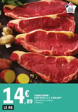 E.Leclerc Viande bovine faux filet à griller aanbieding