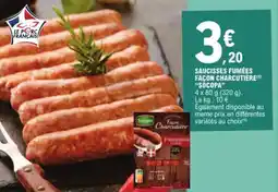 E.Leclerc Saucisses fumées façon charcutière socopa aanbieding