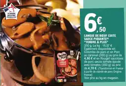 E.Leclerc Langue de bœuf cuite sauce piquante tendre & plus aanbieding