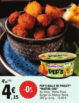 E.Leclerc Pep's balls de poulet maître coq aanbieding