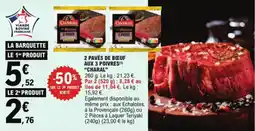 E.Leclerc 2 pavés de bœuf aux 3 poivres charal aanbieding