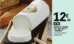 E.Leclerc Bûche de chèvre 23% mat.gr. soignon aanbieding