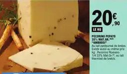 E.Leclerc Pecorino pepato 35% mat.gr. ambrosi aanbieding