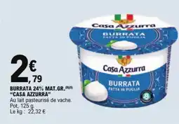 E.Leclerc Burrata 24% mat.gr. casa azzurra aanbieding