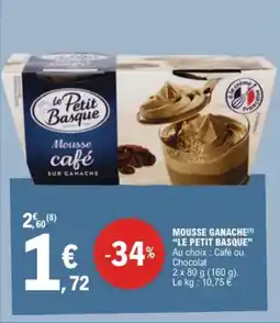 E.Leclerc Mousse ganache le petit basque aanbieding