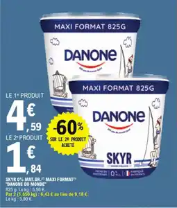 E.Leclerc Skyr 0% mat.gr. maxi format danone du monde aanbieding