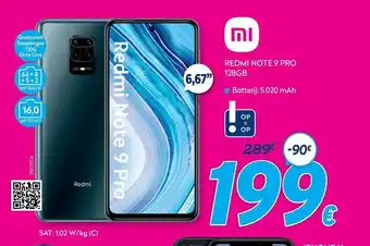 Krëfel Redmi Note 9 Pro 6,67 128GB aanbieding