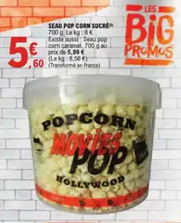E.Leclerc Seau pop corn sucré aanbieding