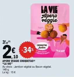 E.Leclerc Apero veggie croquetas la vie aanbieding