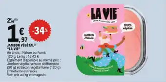 E.Leclerc Jambon végétal la vie aanbieding