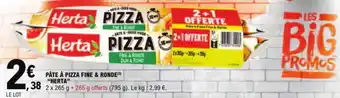 E.Leclerc Pâte à pizza fine & ronde herta aanbieding