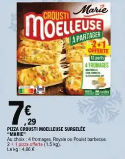 E.Leclerc Pizza crousti moelleuse surgelée marie aanbieding