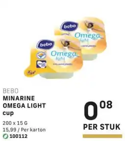 Bidfood Bebo Minarine Omega Light Cup aanbieding