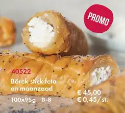 Bidfood Börek Stick Feta en Maanzaad aanbieding