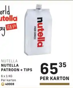 Bidfood Nutella Patroon + Tips aanbieding