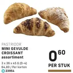 Bidfood Pastridor Mini Gevulde Croissant Assortiment aanbieding