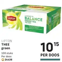 Bidfood Lipton Thee Groen aanbieding