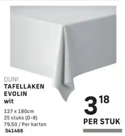 Bidfood Duni Tafellaken Evolin wit aanbieding