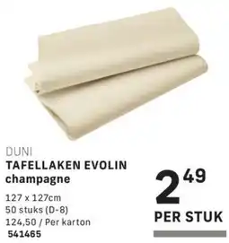 Bidfood Duni Tafellaken Evolin Champagne aanbieding
