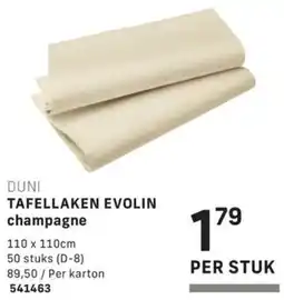 Bidfood Duni Tafellaken Evolin Champagne aanbieding