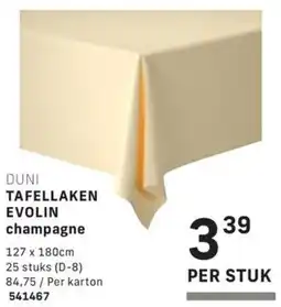 Bidfood Duni Tafellaken Evolin Champagne aanbieding
