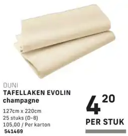 Bidfood Duni Tafellaken Evolin Champagne aanbieding
