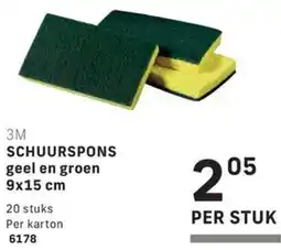 Bidfood 3M Schuurspons Geel en Groen aanbieding