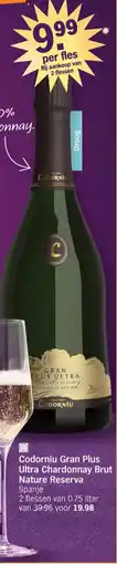 Albert Heijn Codorníu Gran Plus Ultra Chardonnay Brut Nature Reserva aanbieding