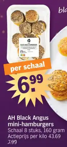 Albert Heijn AH Black Angus Mini Hamburgers aanbieding