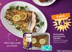 Albert Heijn AH Excellent Gemarineerde Zalmfilet aanbieding