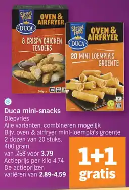 Albert Heijn Duca Mini Snacks aanbieding
